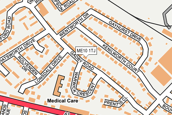 ME10 1TJ map - OS OpenMap – Local (Ordnance Survey) ME10 1TJ map - OS OpenMap – Local (Ordnance Survey)