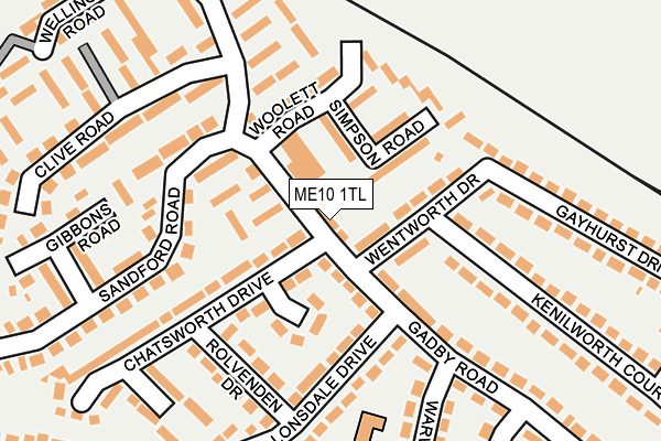 ME10 1TL map - OS OpenMap – Local (Ordnance Survey) ME10 1TL map - OS OpenMap – Local (Ordnance Survey)