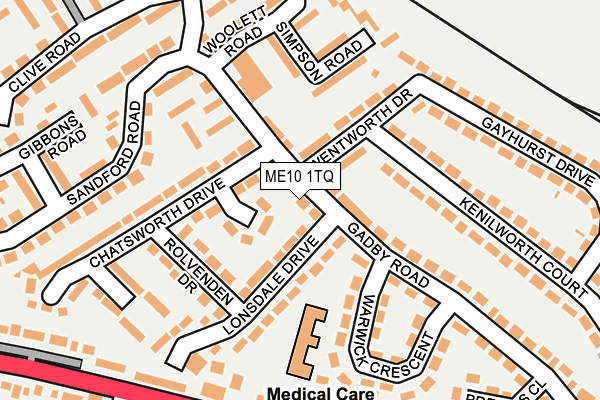 ME10 1TQ map - OS OpenMap – Local (Ordnance Survey) ME10 1TQ map - OS OpenMap – Local (Ordnance Survey)