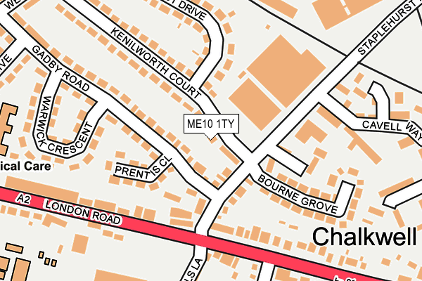 ME10 1TY map - OS OpenMap – Local (Ordnance Survey) ME10 1TY map - OS OpenMap – Local (Ordnance Survey)