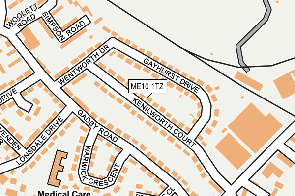 ME10 1TZ map - OS OpenMap – Local (Ordnance Survey) ME10 1TZ map - OS OpenMap – Local (Ordnance Survey)