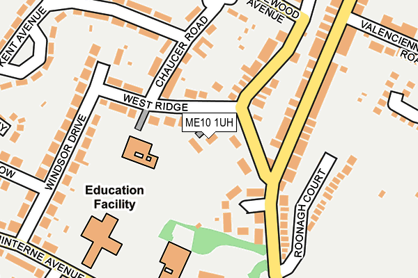 ME10 1UH map - OS OpenMap – Local (Ordnance Survey)