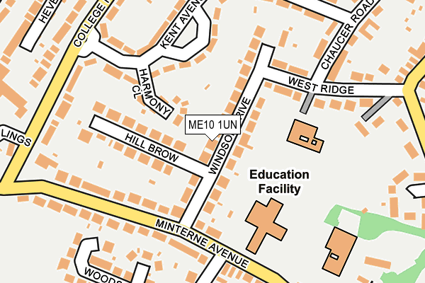ME10 1UN map - OS OpenMap – Local (Ordnance Survey) ME10 1UN map - OS OpenMap – Local (Ordnance Survey)