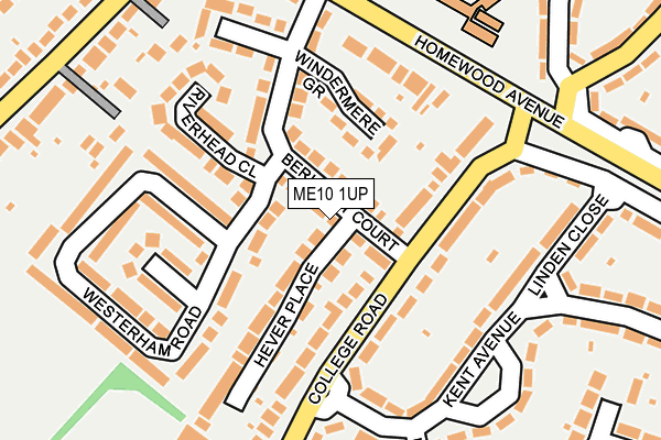 ME10 1UP map - OS OpenMap – Local (Ordnance Survey) ME10 1UP map - OS OpenMap – Local (Ordnance Survey)