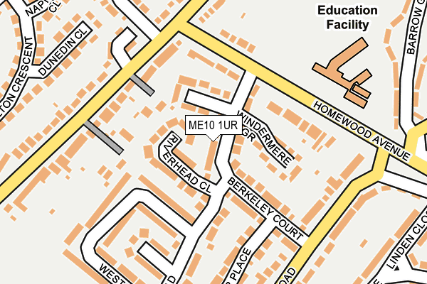ME10 1UR map - OS OpenMap – Local (Ordnance Survey) ME10 1UR map - OS OpenMap – Local (Ordnance Survey)