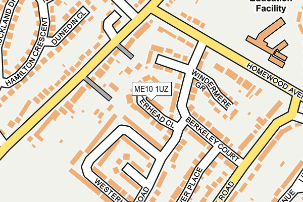ME10 1UZ map - OS OpenMap – Local (Ordnance Survey) ME10 1UZ map - OS OpenMap – Local (Ordnance Survey)