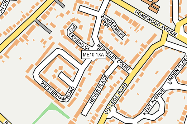 ME10 1XA map - OS OpenMap – Local (Ordnance Survey) ME10 1XA map - OS OpenMap – Local (Ordnance Survey)