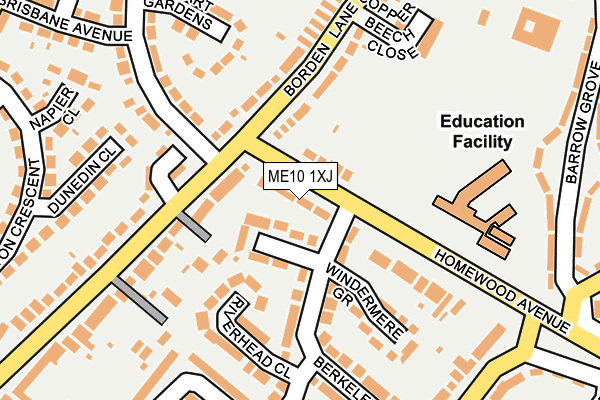 ME10 1XJ map - OS OpenMap – Local (Ordnance Survey) ME10 1XJ map - OS OpenMap – Local (Ordnance Survey)