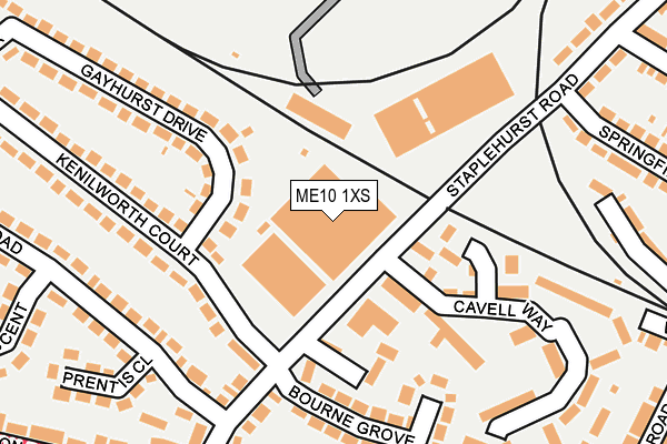 ME10 1XS map - OS OpenMap – Local (Ordnance Survey) ME10 1XS map - OS OpenMap – Local (Ordnance Survey)