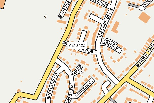 ME10 1XZ map - OS OpenMap – Local (Ordnance Survey) ME10 1XZ map - OS OpenMap – Local (Ordnance Survey)