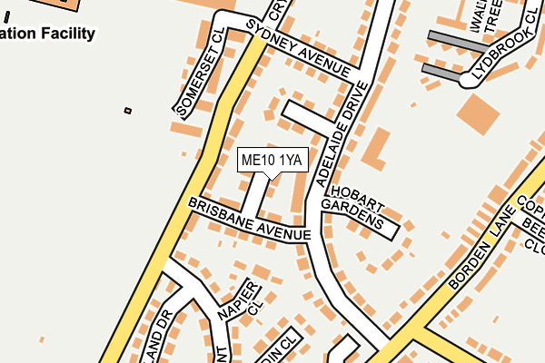 ME10 1YA map - OS OpenMap – Local (Ordnance Survey) ME10 1YA map - OS OpenMap – Local (Ordnance Survey)