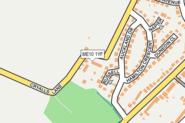 ME10 1YF map - OS OpenMap – Local (Ordnance Survey) ME10 1YF map - OS OpenMap – Local (Ordnance Survey)