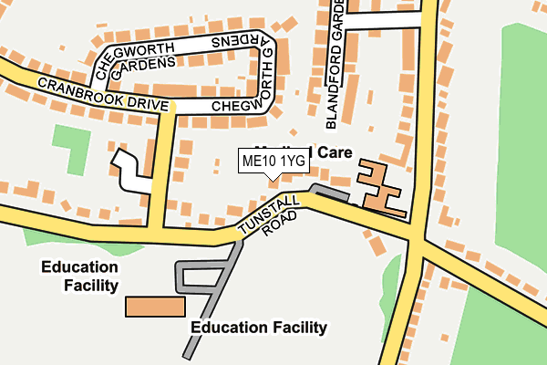 ME10 1YG map - OS OpenMap – Local (Ordnance Survey) ME10 1YG map - OS OpenMap – Local (Ordnance Survey)