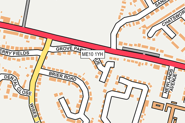 ME10 1YH map - OS OpenMap – Local (Ordnance Survey) ME10 1YH map - OS OpenMap – Local (Ordnance Survey)