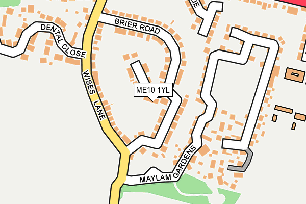 ME10 1YL map - OS OpenMap – Local (Ordnance Survey) ME10 1YL map - OS OpenMap – Local (Ordnance Survey)