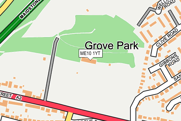 ME10 1YT map - OS OpenMap – Local (Ordnance Survey)