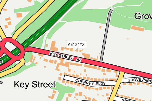 ME10 1YX map - OS OpenMap – Local (Ordnance Survey) ME10 1YX map - OS OpenMap – Local (Ordnance Survey)