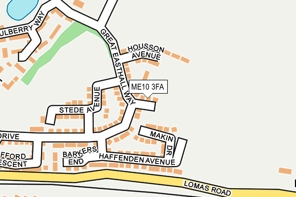 ME10 3FA map - OS OpenMap – Local (Ordnance Survey) ME10 3FA map - OS OpenMap – Local (Ordnance Survey)