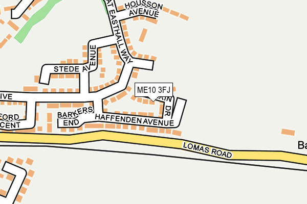 ME10 3FJ map - OS OpenMap – Local (Ordnance Survey) ME10 3FJ map - OS OpenMap – Local (Ordnance Survey)