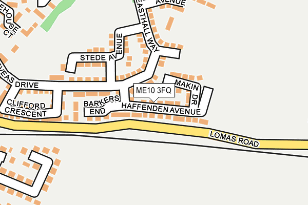 ME10 3FQ map - OS OpenMap – Local (Ordnance Survey) ME10 3FQ map - OS OpenMap – Local (Ordnance Survey)