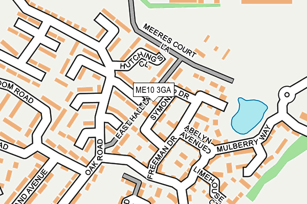 ME10 3GA map - OS OpenMap – Local (Ordnance Survey) ME10 3GA map - OS OpenMap – Local (Ordnance Survey)