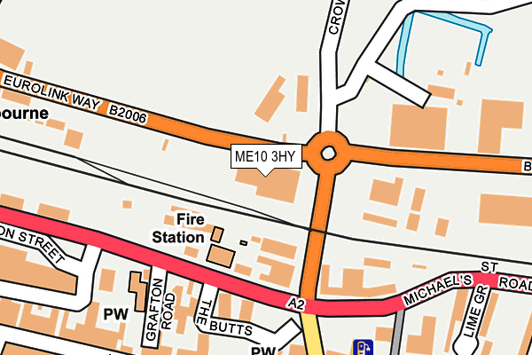 ME10 3HY map - OS OpenMap – Local (Ordnance Survey) ME10 3HY map - OS OpenMap – Local (Ordnance Survey)