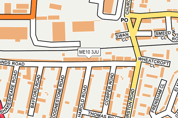 ME10 3JU map - OS OpenMap – Local (Ordnance Survey) ME10 3JU map - OS OpenMap – Local (Ordnance Survey)