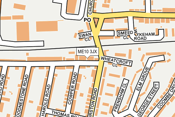 ME10 3JX map - OS OpenMap – Local (Ordnance Survey) ME10 3JX map - OS OpenMap – Local (Ordnance Survey)