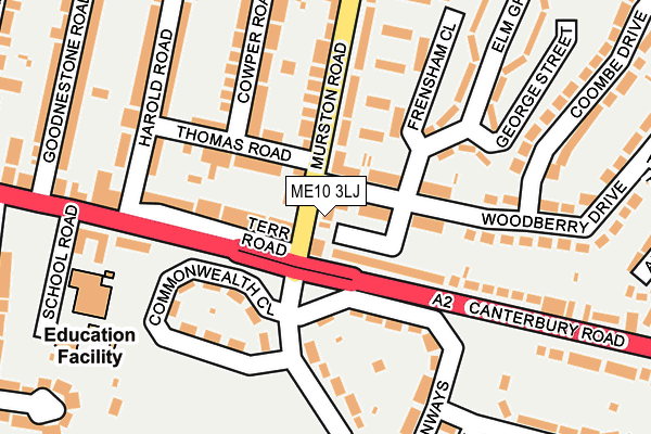 ME10 3LJ map - OS OpenMap – Local (Ordnance Survey) ME10 3LJ map - OS OpenMap – Local (Ordnance Survey)