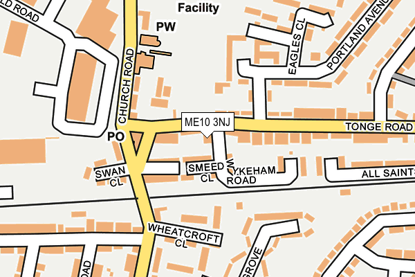 ME10 3NJ map - OS OpenMap – Local (Ordnance Survey) ME10 3NJ map - OS OpenMap – Local (Ordnance Survey)