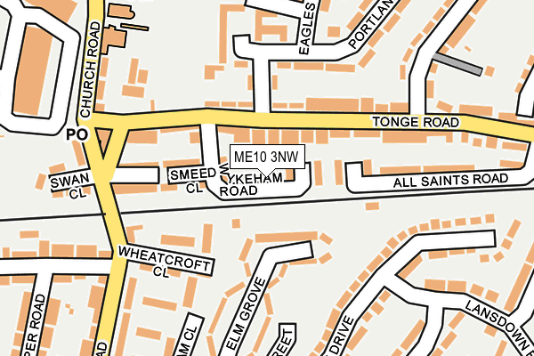 ME10 3NW map - OS OpenMap – Local (Ordnance Survey) ME10 3NW map - OS OpenMap – Local (Ordnance Survey)