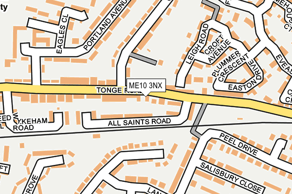 ME10 3NX map - OS OpenMap – Local (Ordnance Survey) ME10 3NX map - OS OpenMap – Local (Ordnance Survey)