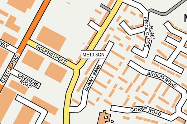 ME10 3QN map - OS OpenMap – Local (Ordnance Survey) ME10 3QN map - OS OpenMap – Local (Ordnance Survey)