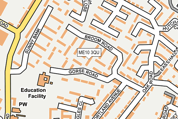 ME10 3QU map - OS OpenMap – Local (Ordnance Survey) ME10 3QU map - OS OpenMap – Local (Ordnance Survey)