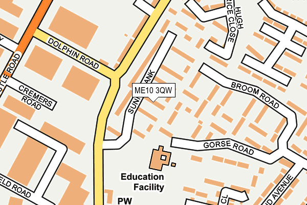 ME10 3QW map - OS OpenMap – Local (Ordnance Survey) ME10 3QW map - OS OpenMap – Local (Ordnance Survey)