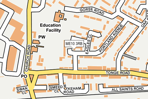 ME10 3RB map - OS OpenMap – Local (Ordnance Survey) ME10 3RB map - OS OpenMap – Local (Ordnance Survey)