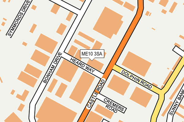 ME10 3SA map - OS OpenMap – Local (Ordnance Survey) ME10 3SA map - OS OpenMap – Local (Ordnance Survey)