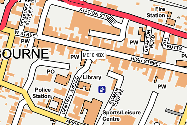 ME10 4BX map - OS OpenMap – Local (Ordnance Survey) ME10 4BX map - OS OpenMap – Local (Ordnance Survey)