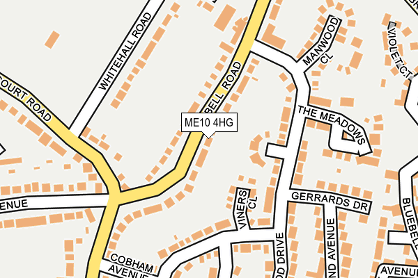 ME10 4HG map - OS OpenMap – Local (Ordnance Survey) ME10 4HG map - OS OpenMap – Local (Ordnance Survey)