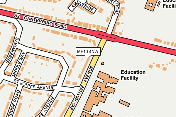 ME10 4NW map - OS OpenMap – Local (Ordnance Survey) ME10 4NW map - OS OpenMap – Local (Ordnance Survey)
