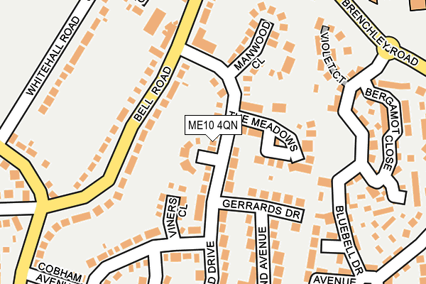 ME10 4QN map - OS OpenMap – Local (Ordnance Survey) ME10 4QN map - OS OpenMap – Local (Ordnance Survey)