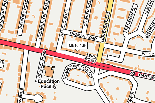 ME10 4SF map - OS OpenMap – Local (Ordnance Survey) ME10 4SF map - OS OpenMap – Local (Ordnance Survey)