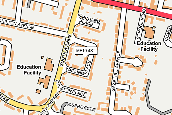 ME10 4ST map - OS OpenMap – Local (Ordnance Survey) ME10 4ST map - OS OpenMap – Local (Ordnance Survey)