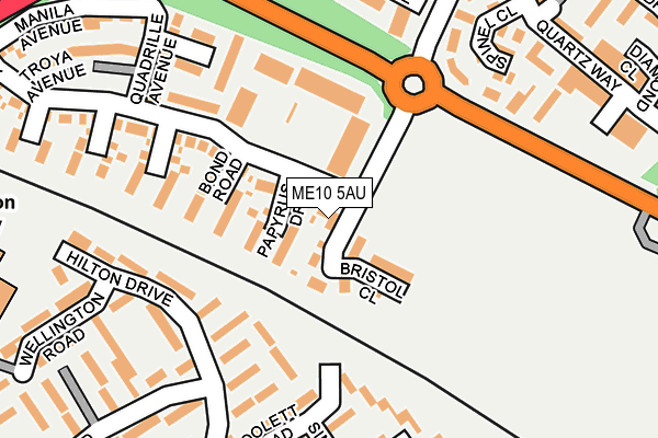 ME10 5AU map - OS OpenMap – Local (Ordnance Survey) ME10 5AU map - OS OpenMap – Local (Ordnance Survey)
