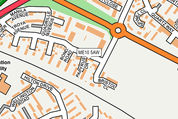 ME10 5AW map - OS OpenMap – Local (Ordnance Survey) ME10 5AW map - OS OpenMap – Local (Ordnance Survey)