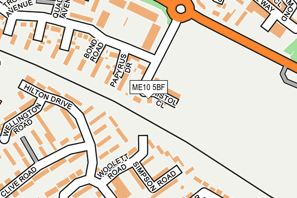 ME10 5BF map - OS OpenMap – Local (Ordnance Survey) ME10 5BF map - OS OpenMap – Local (Ordnance Survey)