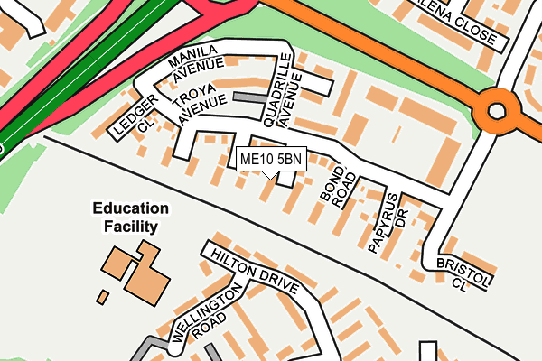 ME10 5BN map - OS OpenMap – Local (Ordnance Survey) ME10 5BN map - OS OpenMap – Local (Ordnance Survey)