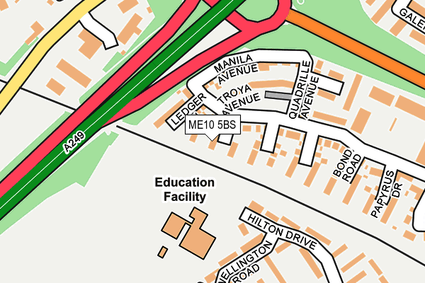 ME10 5BS map - OS OpenMap – Local (Ordnance Survey) ME10 5BS map - OS OpenMap – Local (Ordnance Survey)