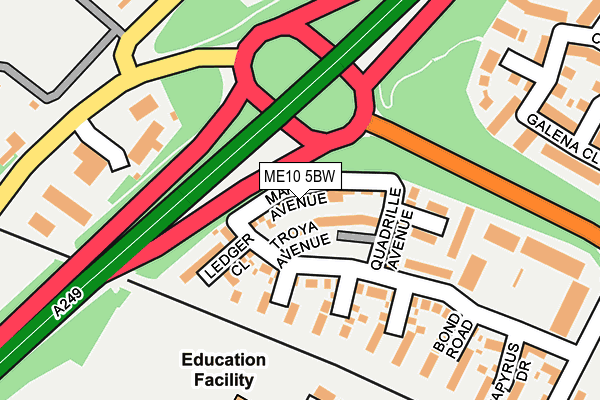 ME10 5BW map - OS OpenMap – Local (Ordnance Survey) ME10 5BW map - OS OpenMap – Local (Ordnance Survey)