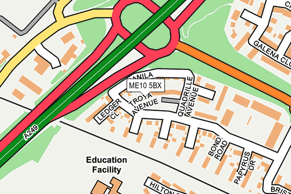 ME10 5BX map - OS OpenMap – Local (Ordnance Survey) ME10 5BX map - OS OpenMap – Local (Ordnance Survey)